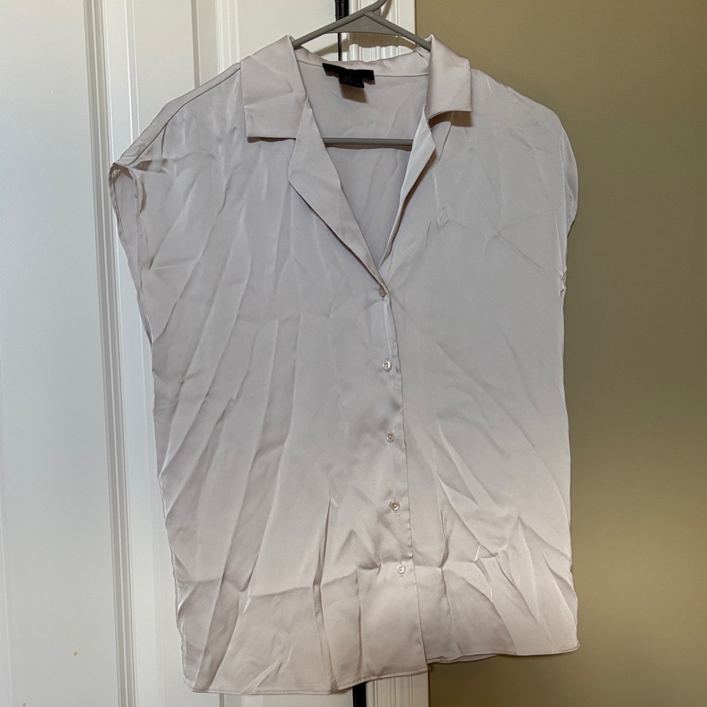 Light Cream Button-Front Blouse - Women